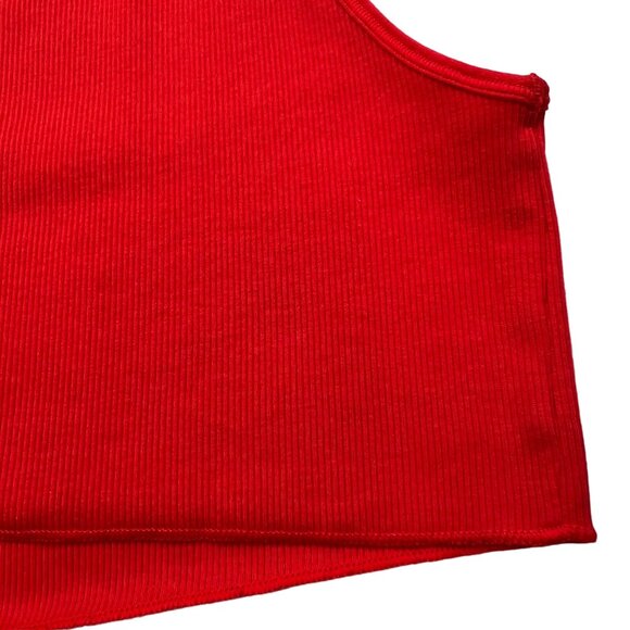 SKIMS‎ Cotton Rib Super Crop Tank Ruby 4X - Picture 7 of 11